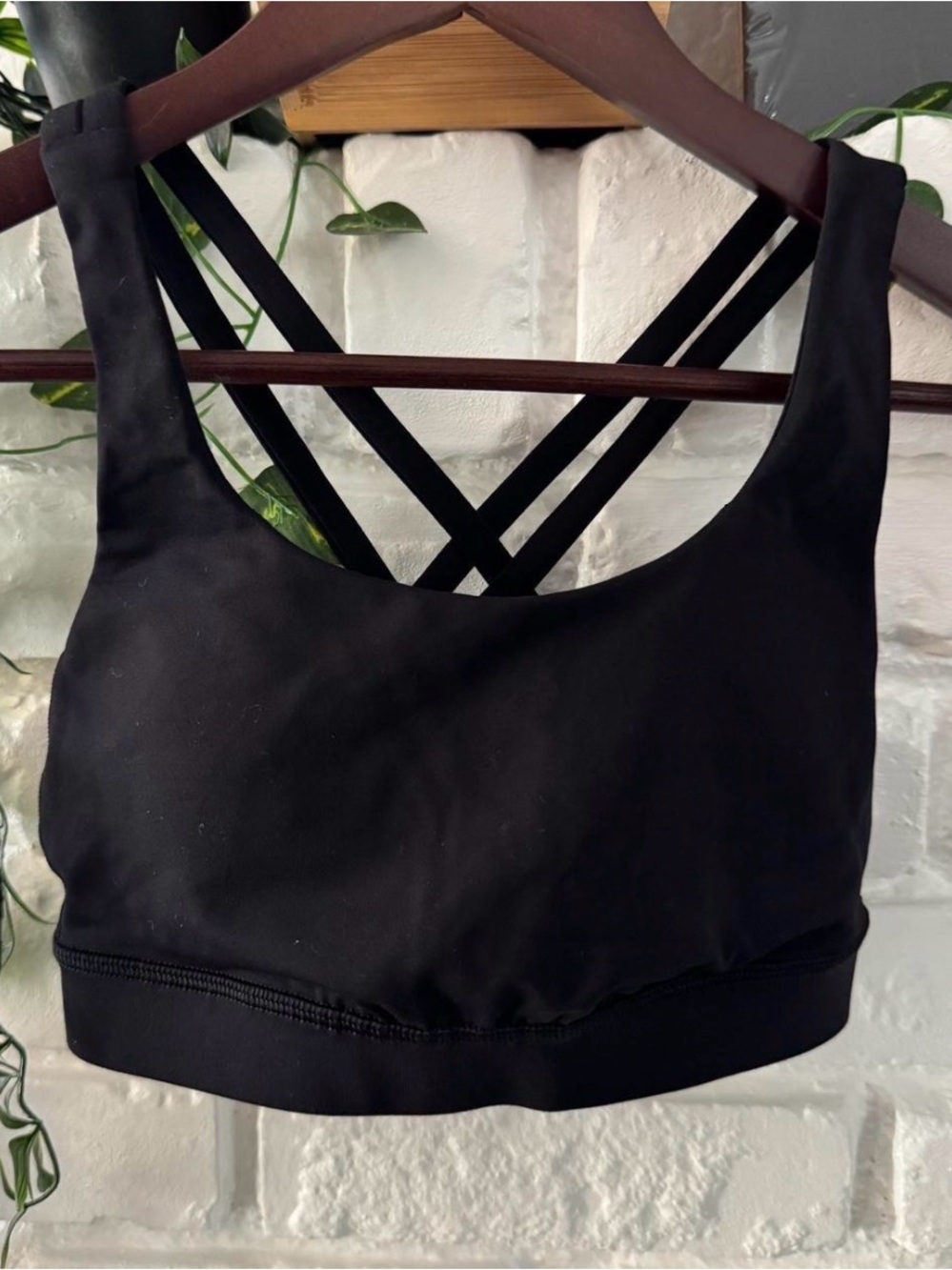 lululemon athletica Black Strappy Crossback Sports Bra